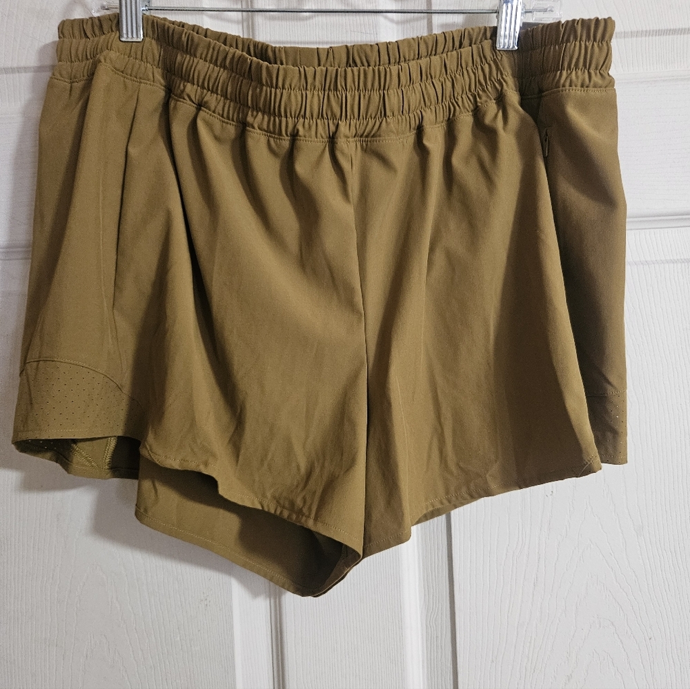 CALIA Women's Mid Rise Infinity Run Short: OLIVE BRONZE: NEW WITH TAGS: SZ XXL